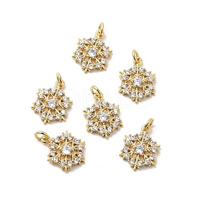 Brass Micro Pave Cubic Zirconia Pendants KK-Z137-05G-1