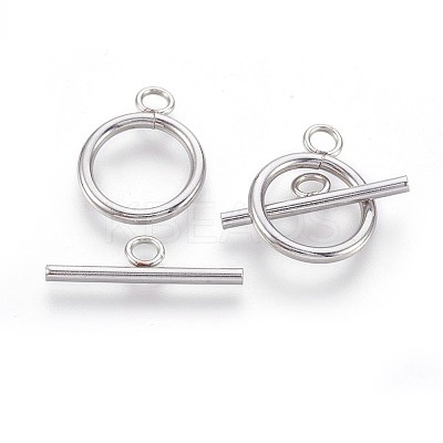Tarnish Resistant 304 Stainless Steel Toggle Clasps LS-STAS-F188-30G-1