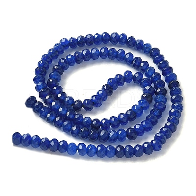 Dyed Natural Malaysia Jade Rondelle Beads Strands G-E316-2x4mm-68-1