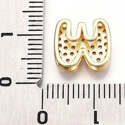 Brass Micro Pave Cubic Zirconia Charms KK-N254-217G-W-1