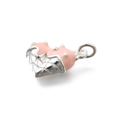925 Sterling Silver Enamel Heart Ice Cream Charms STER-H116-03S-01-1