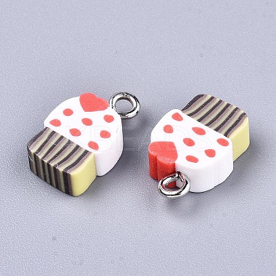 Handmade Polymer Clay Charms X-CLAY-T016-61-1