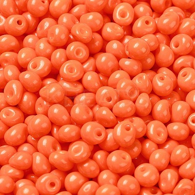 6/0 Opaque Baking Paint Glass Seed Beads SEED-M012-02A-05-1