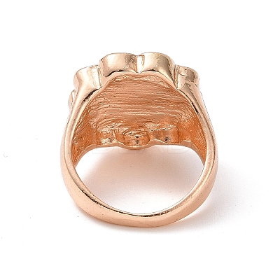 Enamel Flower with Yin Yang Finger Rings LS-RJEW-H108-01A-KCG-1