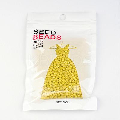 DIY Craft Beads 8/0 Opaque Colors Lustered Round Glass Seed Beads X-SEED-A012-3mm-122-1