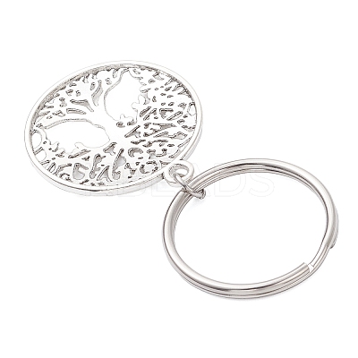 Tibetan Style Alloy Pendant Keychains KEYC-JKC01352-1