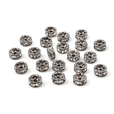 Brass Rhinestone Spacer Beads X-RB-A014-Z8mm-01B-NF-1