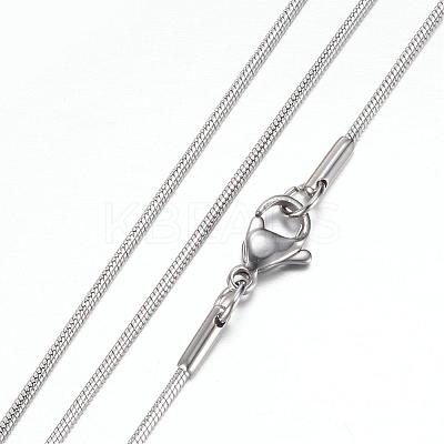 Tarnish Resistant 304 Stainless Steel Herringbone Chain Necklaces STAS-G083-23P-1