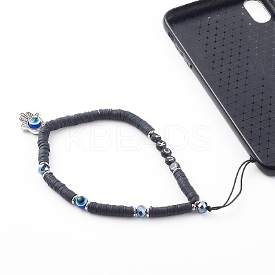 Polymer Clay Heishi Beaded Mobile Straps HJEW-JM00465-1