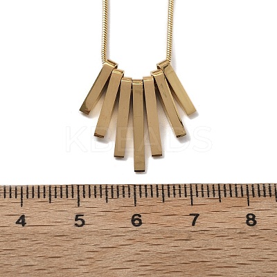 304 Stainless Steel Tassel Pendant Necklaces NEJW-V001-13G-1