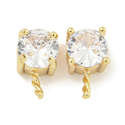 Brass with Cubic Zirconia Peg Bails KK-Q820-01G-1