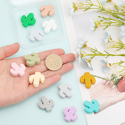 18Pcs 18 Styles Food Grade Eco-Friendly Silicone Beads SIL-CA0001-70-1