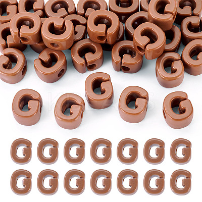 Opaque Acrylic European Beads OACR-TAC0019-006G-1