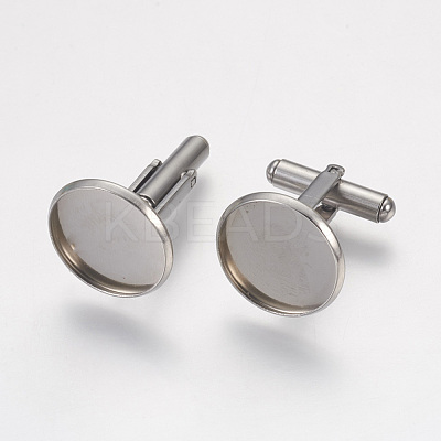 Tarnish Resistant 304 Stainless Steel Cuffinks STAS-G187-23P-20mm-1