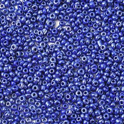 DIY Craft Beads 8/0 Opaque Colors Lustered Round Glass Seed Beads X-SEED-A012-3mm-128-1