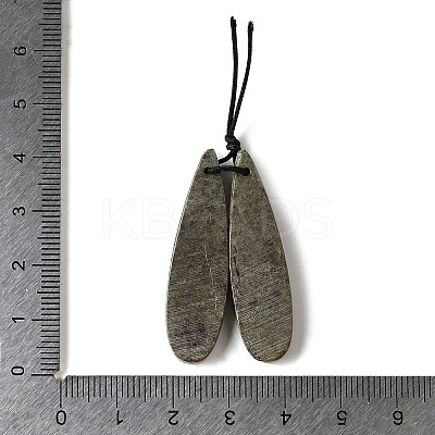 Natural Stichtite Pendants G-L617-G07-10x40mm-1