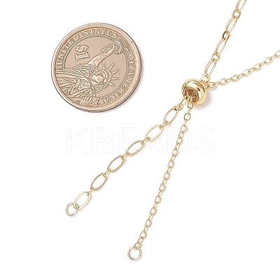 Brass Mixed Chain Slider Necklace Making AJEW-JB01563-01-1