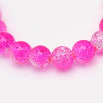 Baking Paint Crackle Glass Bead Strands CCG-S001-6mm-M-1