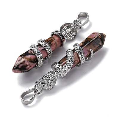 Natural Rhodonite Pendants G-A241-01P-16-1