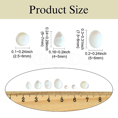 140Pcs 7 Styles Glass Cabochons MRMJ-CJ0001-24-1