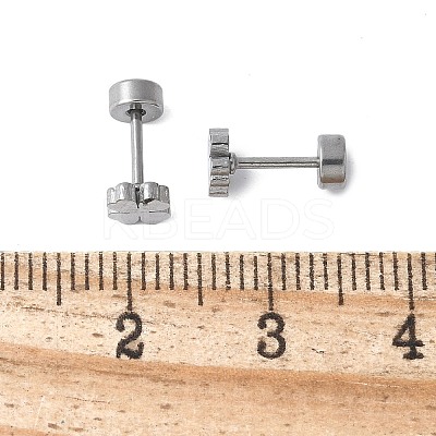 304 Stainless Steel Stud Earrings for Women EJEW-E603-05B-P-1