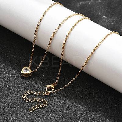 304 Stainless Steel Pendant Necklaces X-NJEW-O108-14G-1