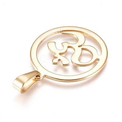 Yoga 304 Stainless Steel Pendants STAS-I135-24G-1