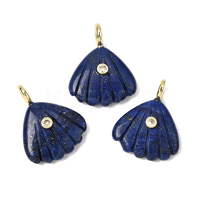 Dyed Natural Lapis Lazuli Carved Pendants G-C282-05G-1