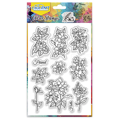 PVC Plastic Clear Stamps DIY-WH0618-0250-1