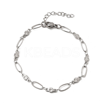 304 Stainless Steel Link Bracelets BJEW-A044-03A-P-1