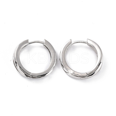 Small Clear Cubic Zirconia Hoop Earring for Women EJEW-C002-03P-RS-1