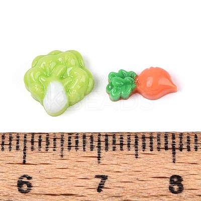 Vegetables Theme Opaque Resin Cabochons CRES-T025-25-1