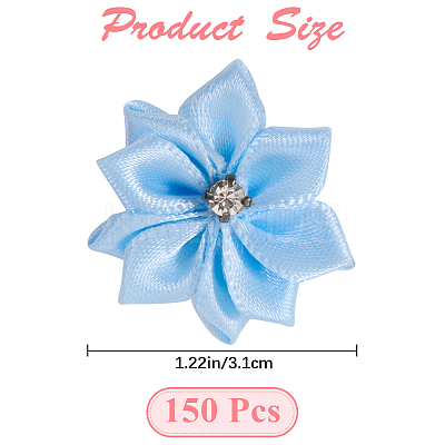 Polyester Rhinestones Flower for Ornament Appliques DIY Wedding FIND-WH20001-76A-1