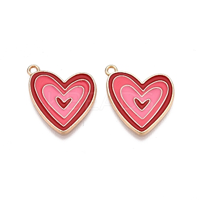 Rack Plating Alloy Enamel Pendants ENAM-N056-432B-1