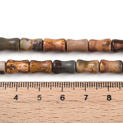 Natural Polychrome Jasper/Picasso Stone/Picasso Jasper Beads Strands G-T140-91-1