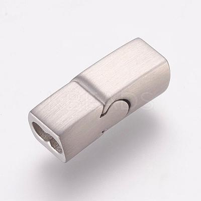 Tarnish Resistant 304 Stainless Steel Magnetic Clasps with Glue-in Ends STAS-K145-31P-1