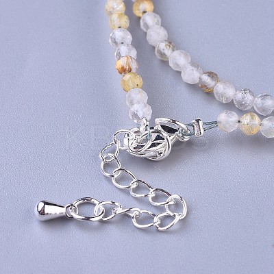 Natural Rutilated Quartz Beaded Necklaces NJEW-K114-B-A10-1