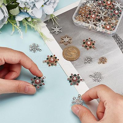 48Pcs 8 Styles Rack Plating Alloy Pendants FIND-AR0005-13-1
