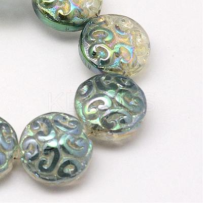 Electroplate Glass Beads Strands EGLA-Q063-01-1