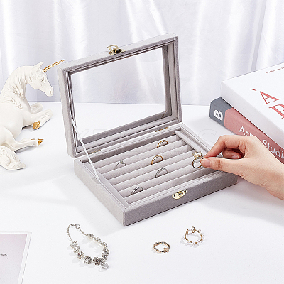 Velvet Jewelry Presentation Boxes VBOX-WH0014-01A-1