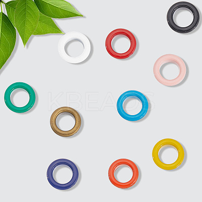 200 Sets 10 Colors Iron Grommet Eyelet Findings SCRA-GF0001-10B-01-1