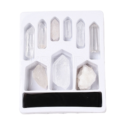 9Pcs Nuggets Natural Quartz Crystal Stones Collections AJEW-Q152-01-1