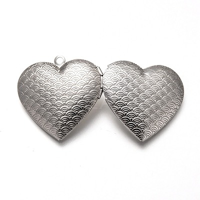Tarnish Resistant 316 Stainless Steel Locket Pendants STAS-P268-05P-1