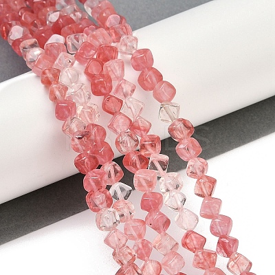Cherry Quartz Glass Beads Strands G-A257-A08-01-1