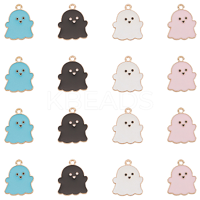 80Pcs 4 Style Alloy Enamel Pendants FIND-SC0004-44-1