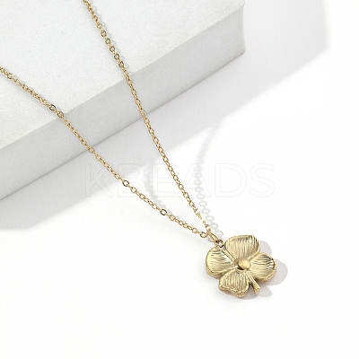 201 Stainless Steel Pendant Necklaces for Women NJEW-D055-07G-1