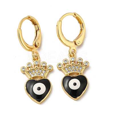 Real 18K Gold Plated Brass Dangle Leverback Earrings EJEW-A033-08G-05-1