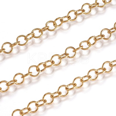 3.28 Feet Ion Plating(IP) 304 Stainless Steel Rolo Chains X-CHS-L014-06G-1