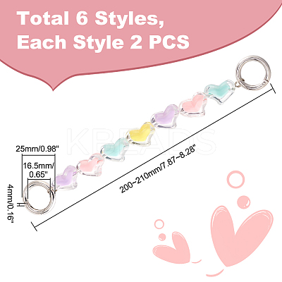 1 Set Flower & Heart & Bear & Star Transparent Acrylic Beaded Shoe Chains FIND-PH0009-97-1