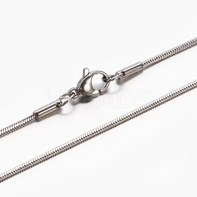 304 Stainless Steel Snake Chain Necklaces NJEW-E026-12-1